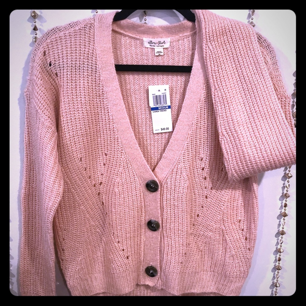 Baby pink cardigan sweater 💕